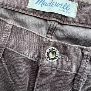 Madewell Corduroy Straight Leg Pants in Brown